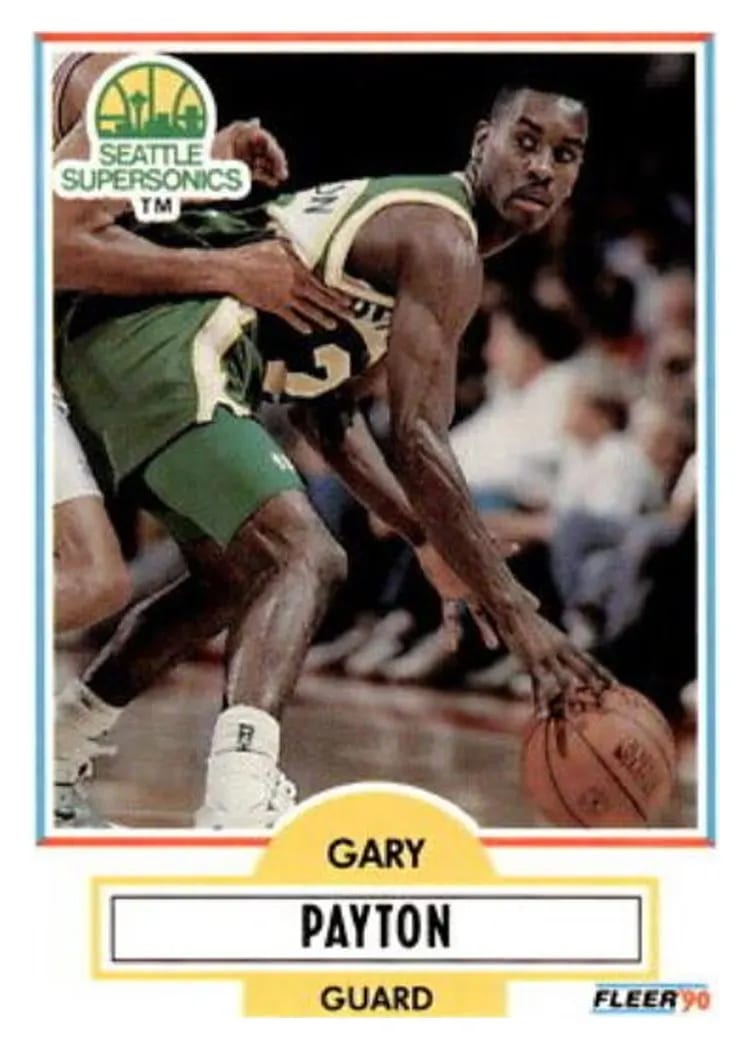 1990 Fleer Update Gary Payton #U-92 card