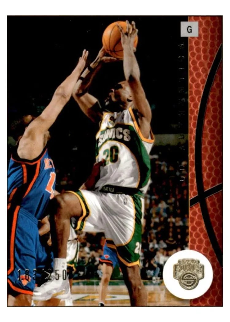 2002 Upper Deck Authentics Gary Payton Gold #78 card