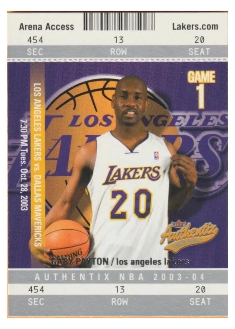 2003 Fleer Authentix Gary Payton #11 card