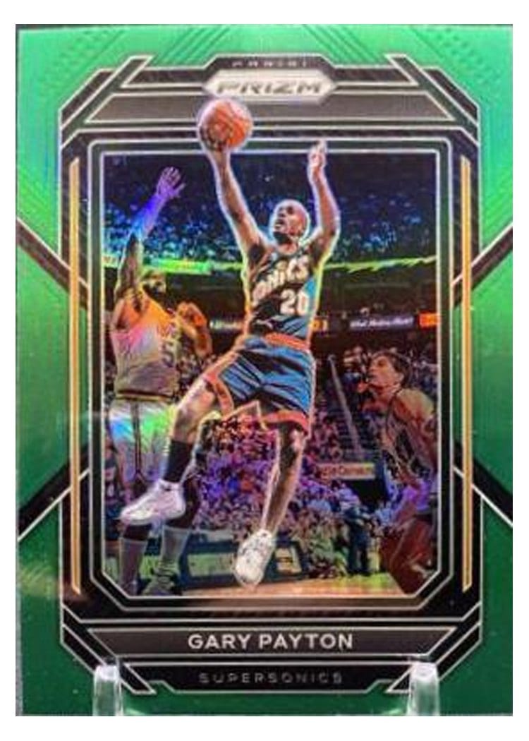 2022-23 Panini Prizm Base Set Gary Payton Green Prizm #283 card