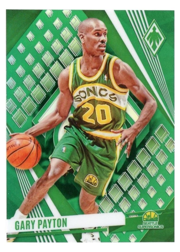 2023-24 Panini Phoenix Base Set Gary Payton Green #27 card