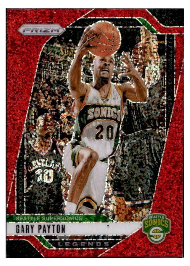 2024-25 Panini Prizm Base Set Gary Payton Red Sparkle #286 card