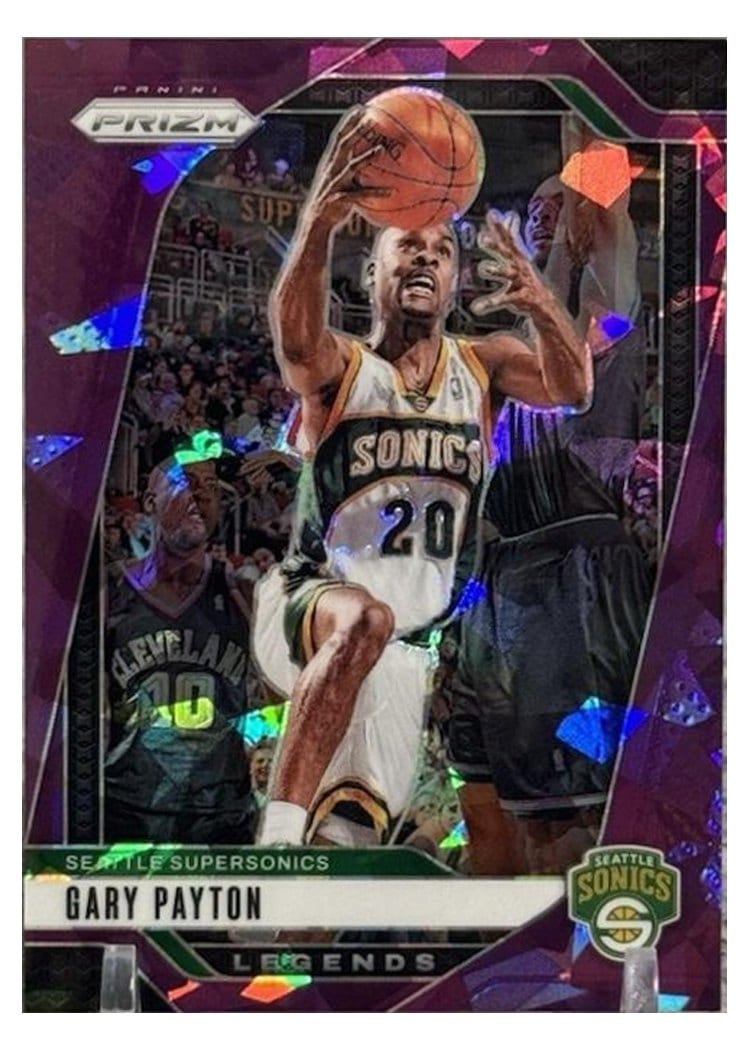 2024-25 Panini Prizm Base Set Gary Payton Purple Ice #286 card