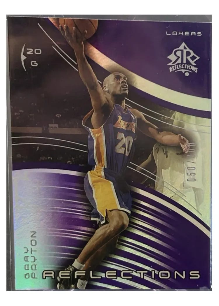 2003 Upper Deck Triple Dimensions Reflections Gary Payton Amethyst #33 card