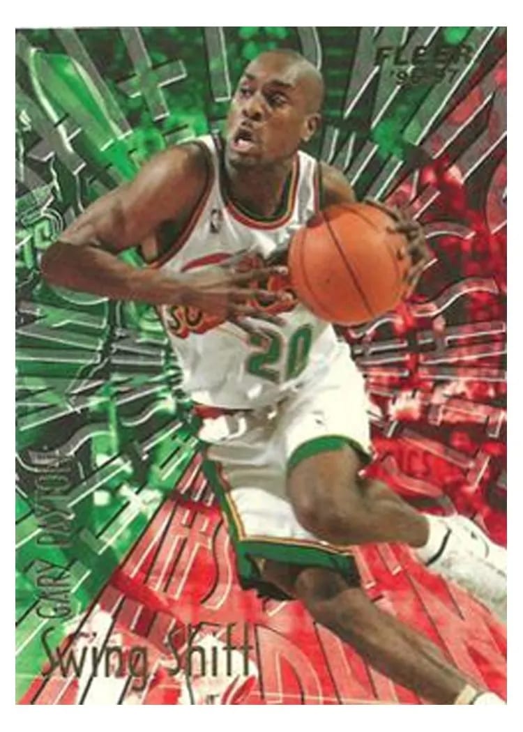 1996 Fleer Swing Shift Gary Peyton #10 card