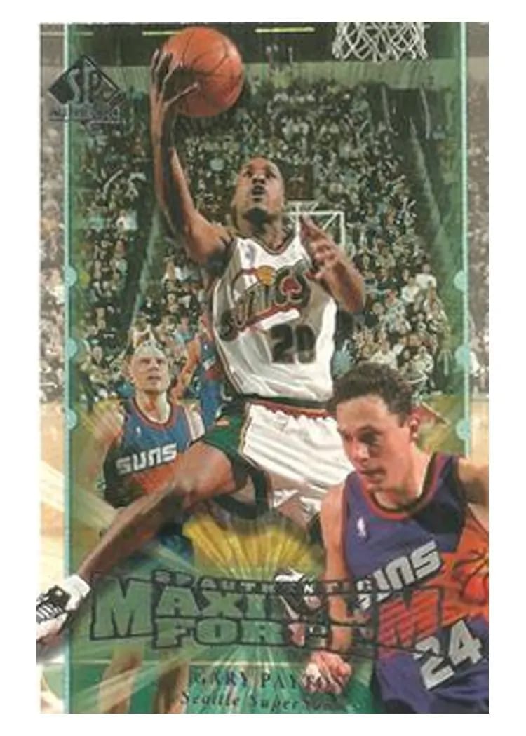1999 SP Authentic Maximum Force Gary Peyton #M9 card