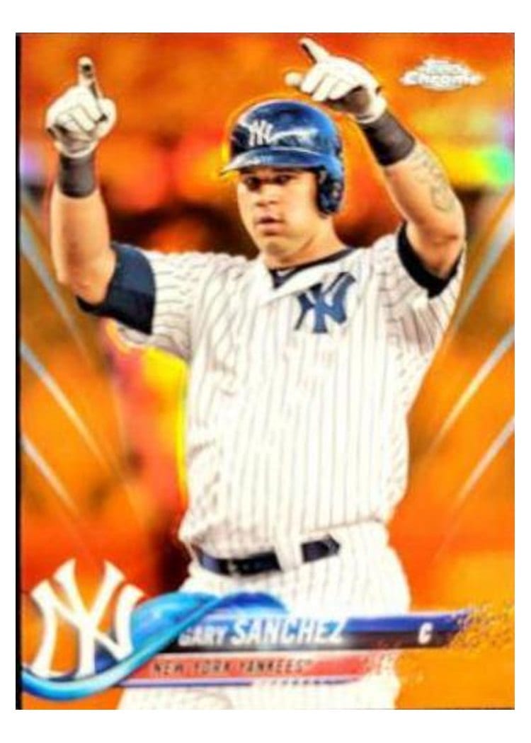 2018 Topps Chrome Base Set Gary Sanchez #182 card