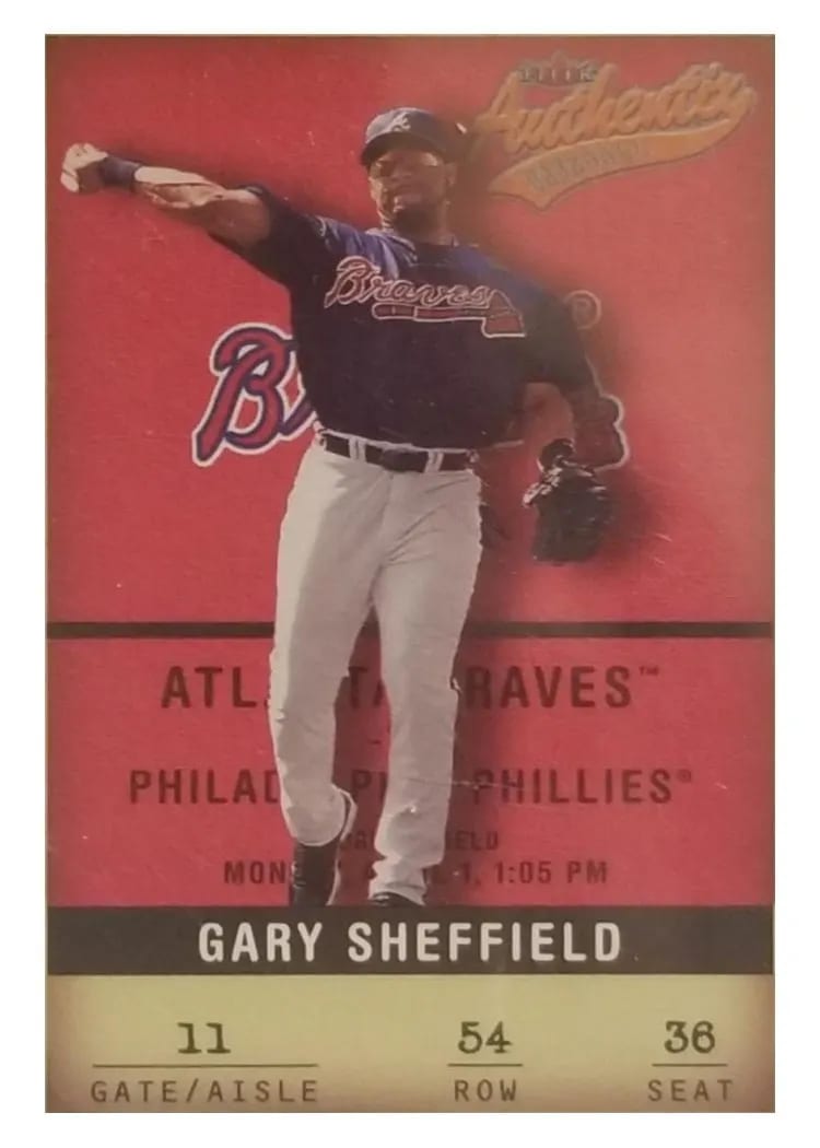 2002 Fleer Authentix Gary Sheffield #54 card