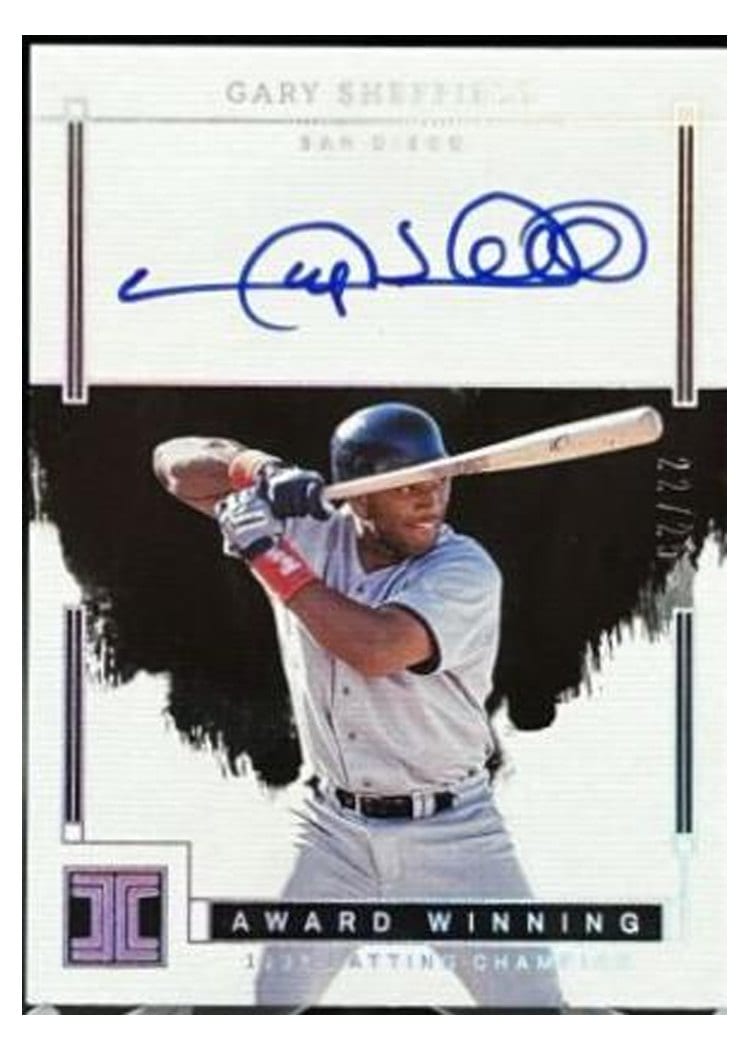 2024 Panini Impeccable Award Winning Autographs Gary Sheffield #AWA-GS card