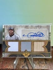 2025 Topps Museum Collection Single Player Signature Swatches Triple Relic Autographs Gary Sheffield #SPTRA-GS card