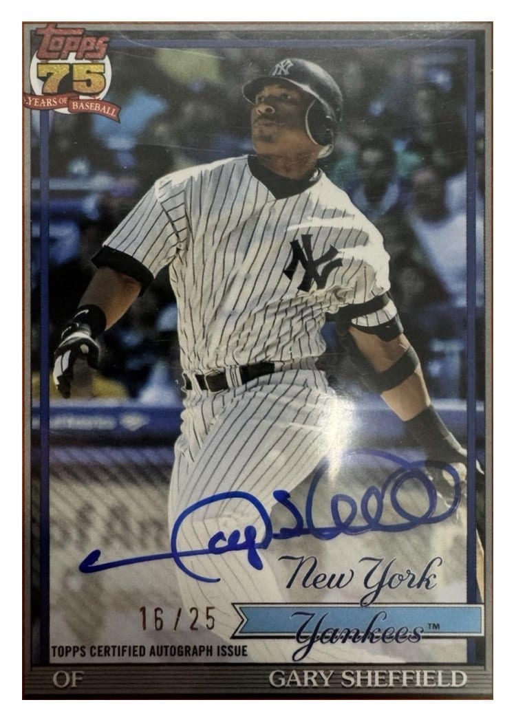 2026 Topps 1991 Topps Autographs Gary Sheffield #91A-GS card