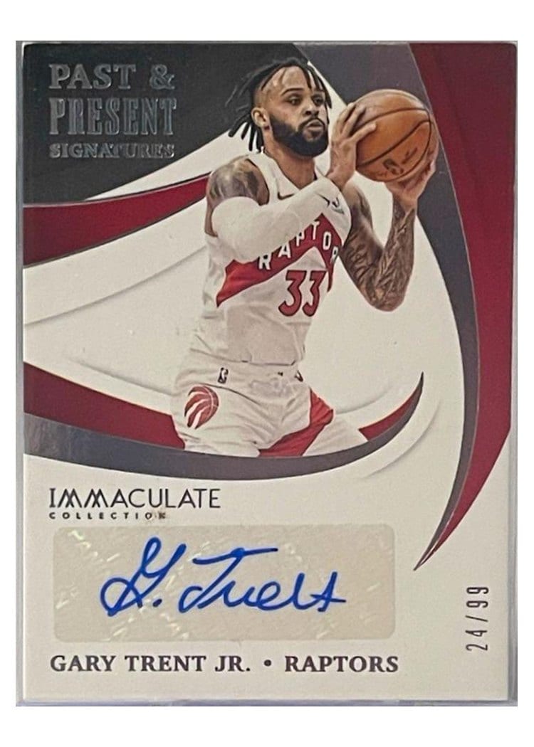 2020-21 Panini Immaculate Collection Past and Present Signatures Gary Trent Jr #PPS-GTJ card
