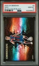 2023 Panini Obsidian Black Color Blast Gavi #9 card