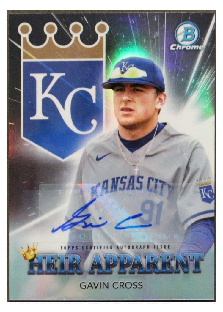 2022 Bowman Draft Heir Apparent Autographs Gavin Cross #HA-8 card