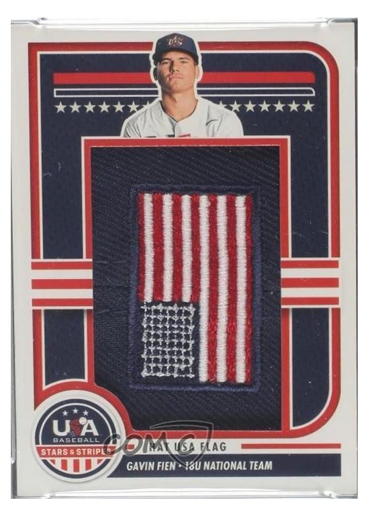 2025 Panini Stars & Stripes Jumbo Material Hat USA Flag Gavin Fien #JMJ-GF card