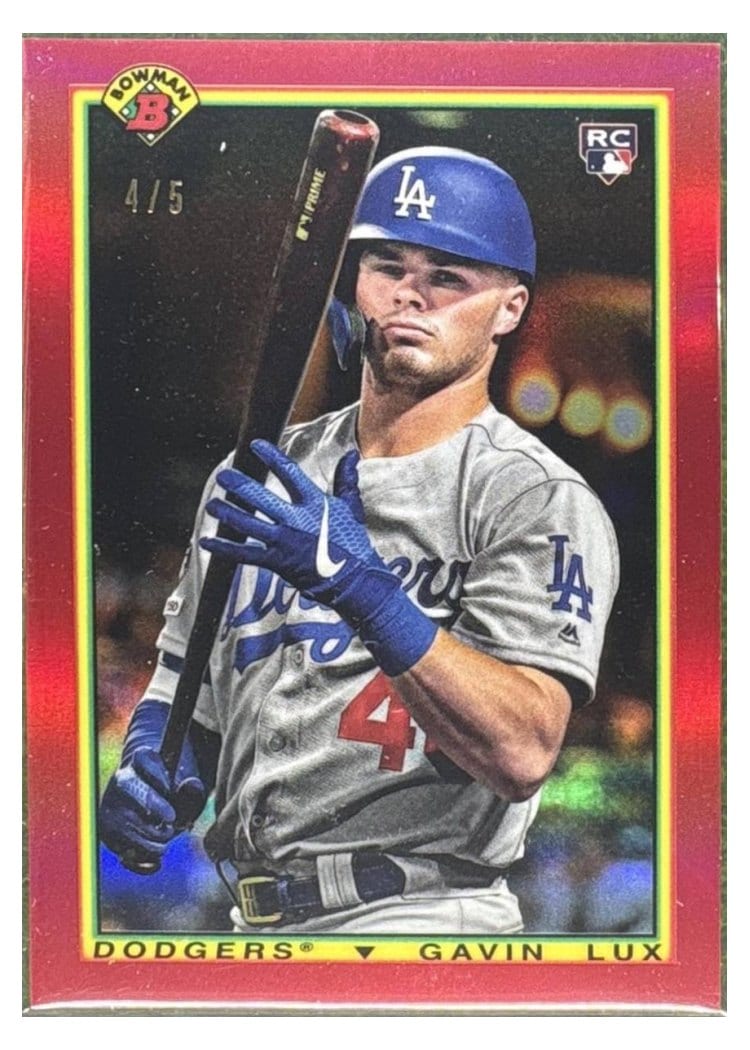 2020 Bowman 1990 Bowman Autographs Refractor Gavin Lux #90B-GL card