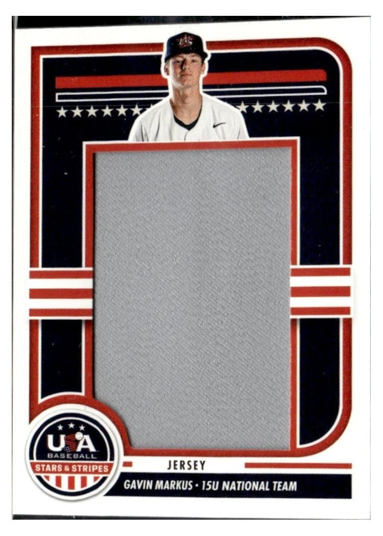 2025 Panini Stars & Stripes Jumbo Material Jersey Gavin Markus #JMJ-GM card
