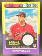 2024 Topps Heritage Clubhouse Collection Relic Gavin Williams #CCR-GW card