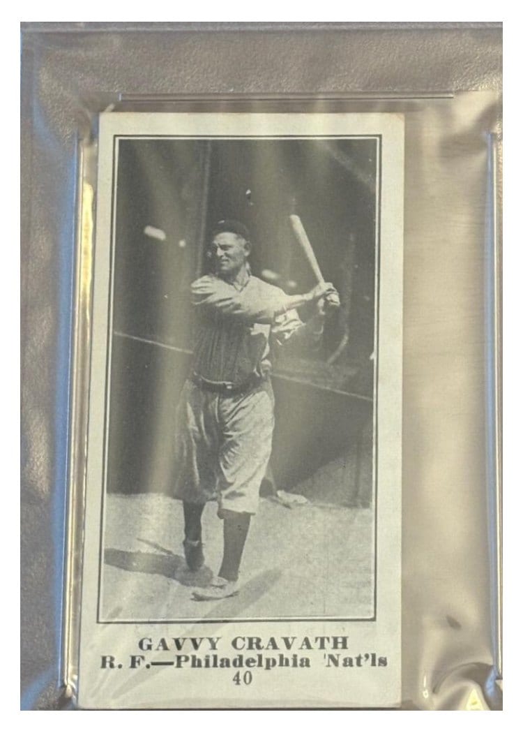 1916 M101 4 Sporting News Gavvy Cravath #40 card
