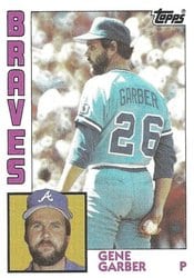 1984 Topps Base Set Gene Garber #466 card