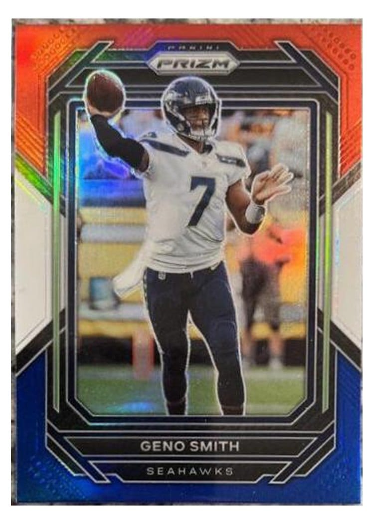 2022 Panini Prizm Base Set Geno Smith Red White Blue #254 card