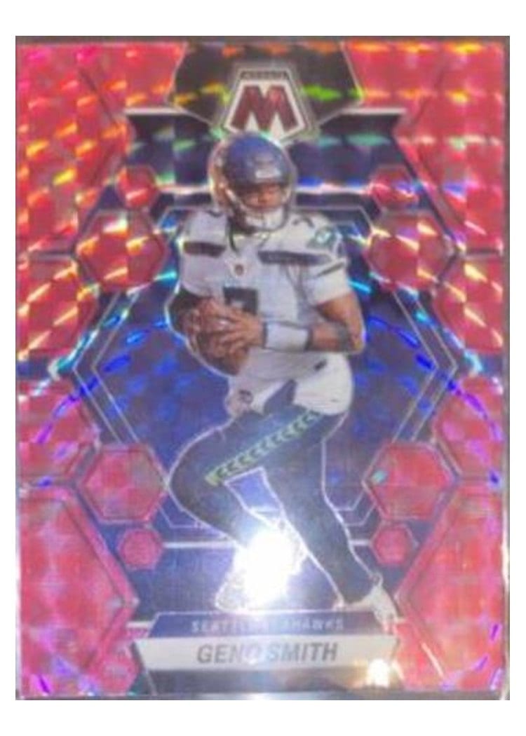 2023 Panini Mosaic Base Set Geno Smith Pink Fluorescent #220 card
