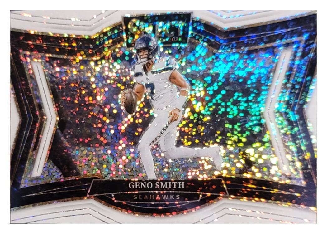 2024 Panini Select Base Set Geno Smith White Sparkle Prizm #439 card