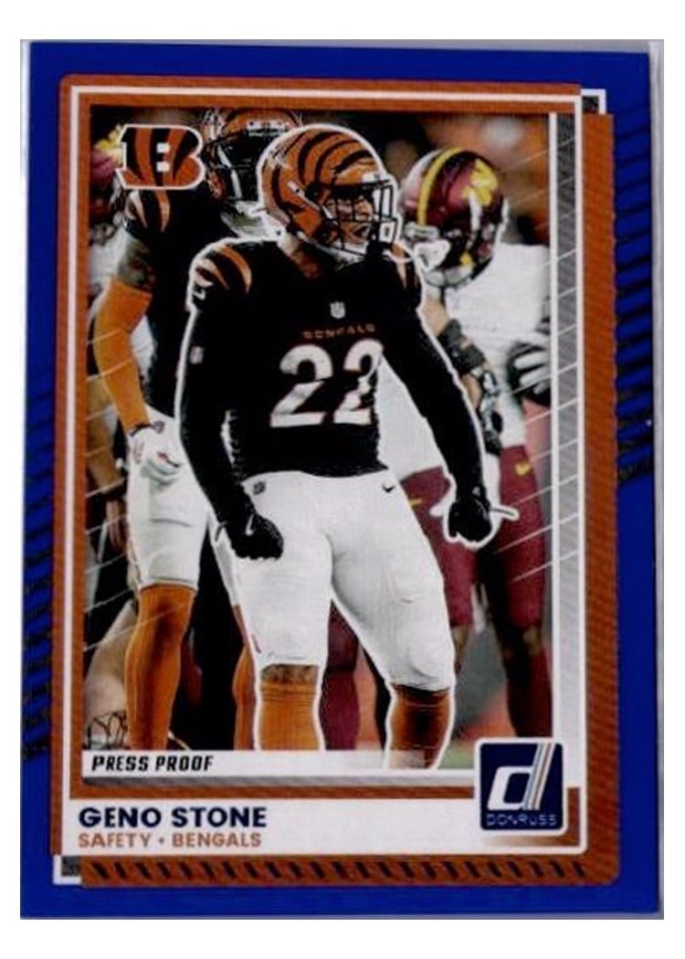 2025 Donruss Base Set Geno Stone Press Proof Blue #67 card