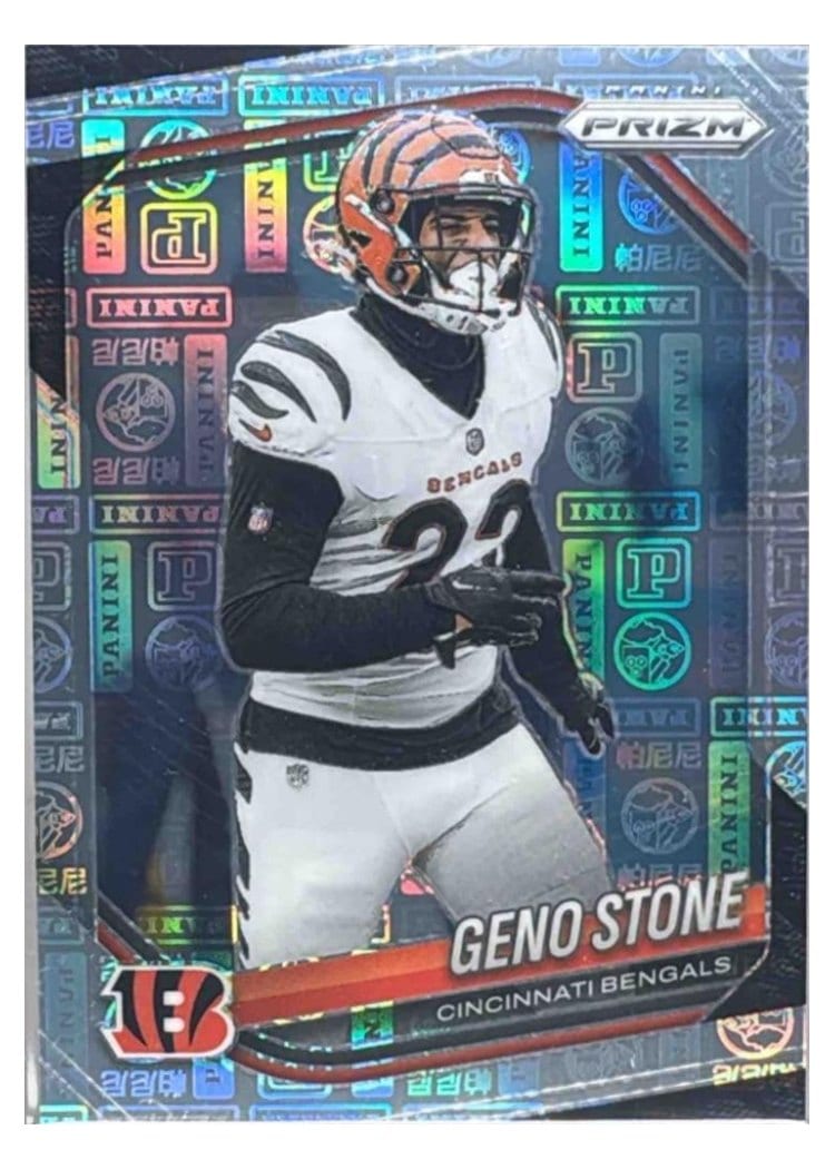 2025 Panini Prizm Base Set Geno Stone Panini Logo #61 card