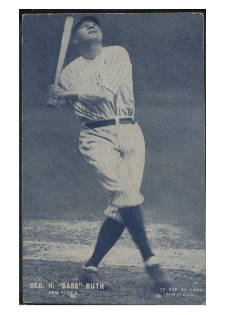 1928 Exhibits Geo. H. 'Babe' Ruth card