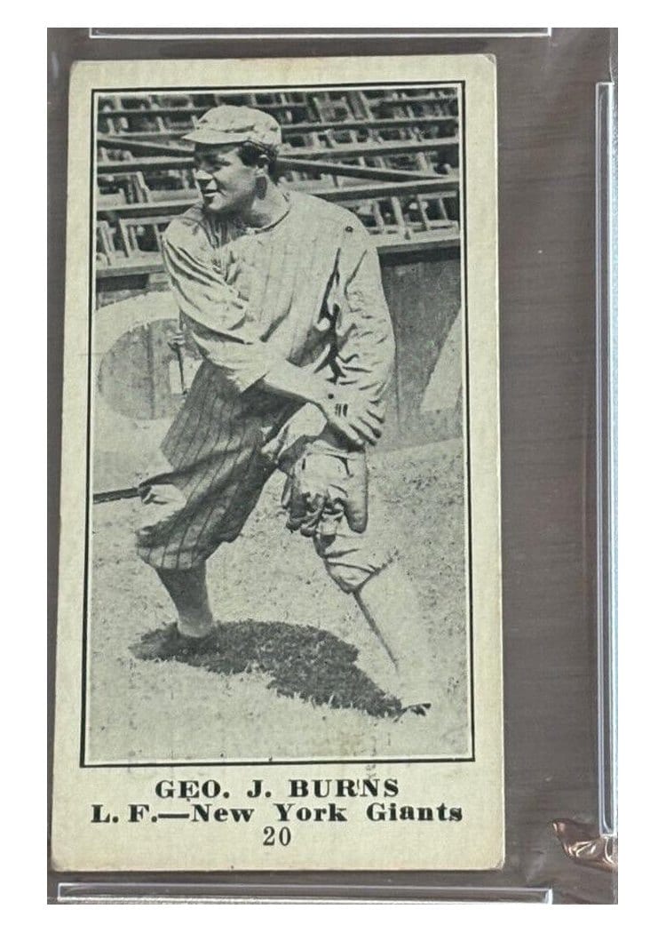 1916 M101 4 Sporting News Geo. J. Burns #20 card