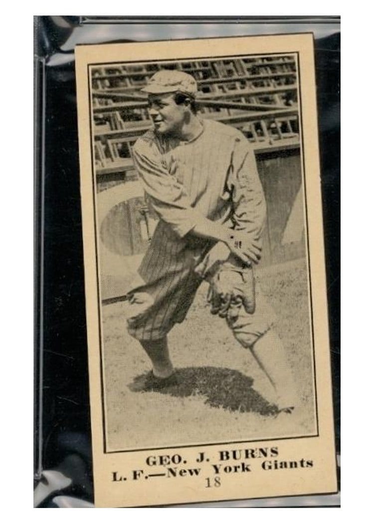 1916 M101 5 Sporting News Geo. J. Burns #18 card