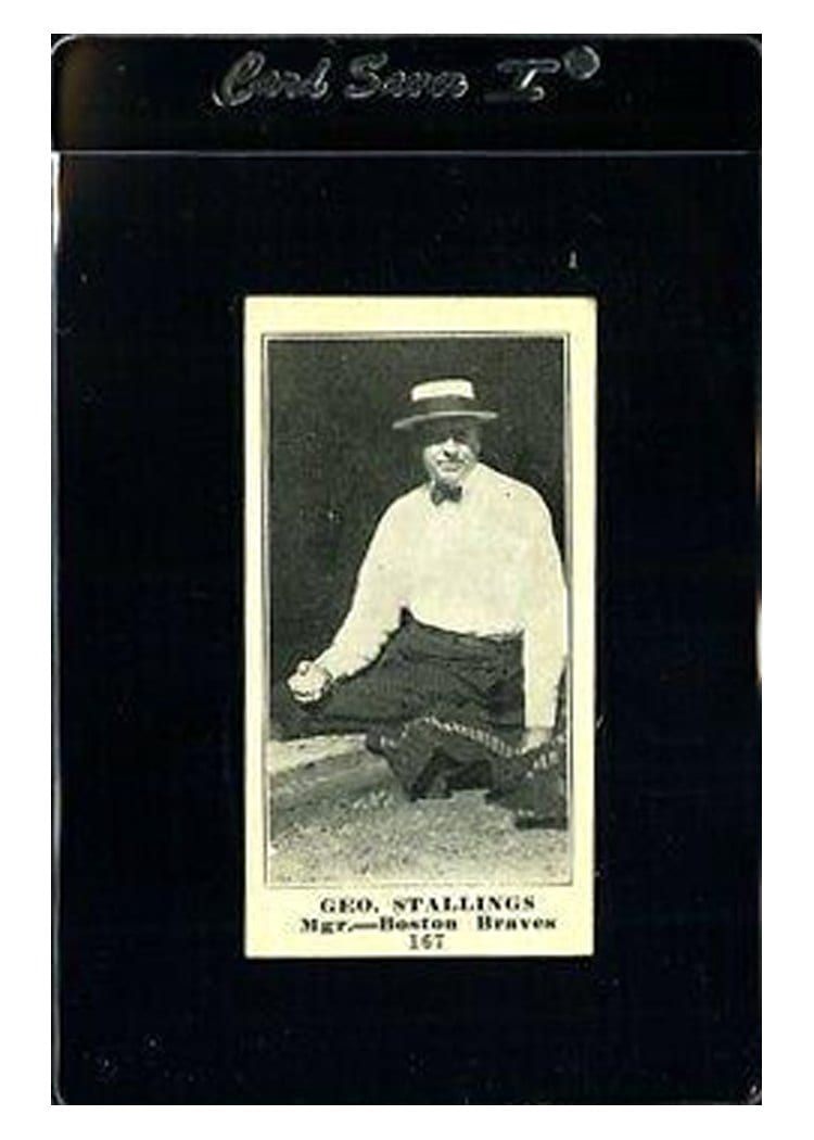 1916 M101 4 Sporting News Geo. Stallings #167 card