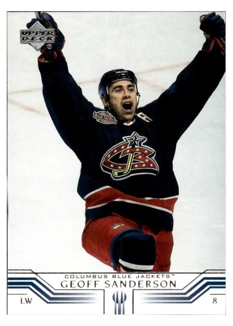 2001 Upper Deck Geoff Sanderson #51 card