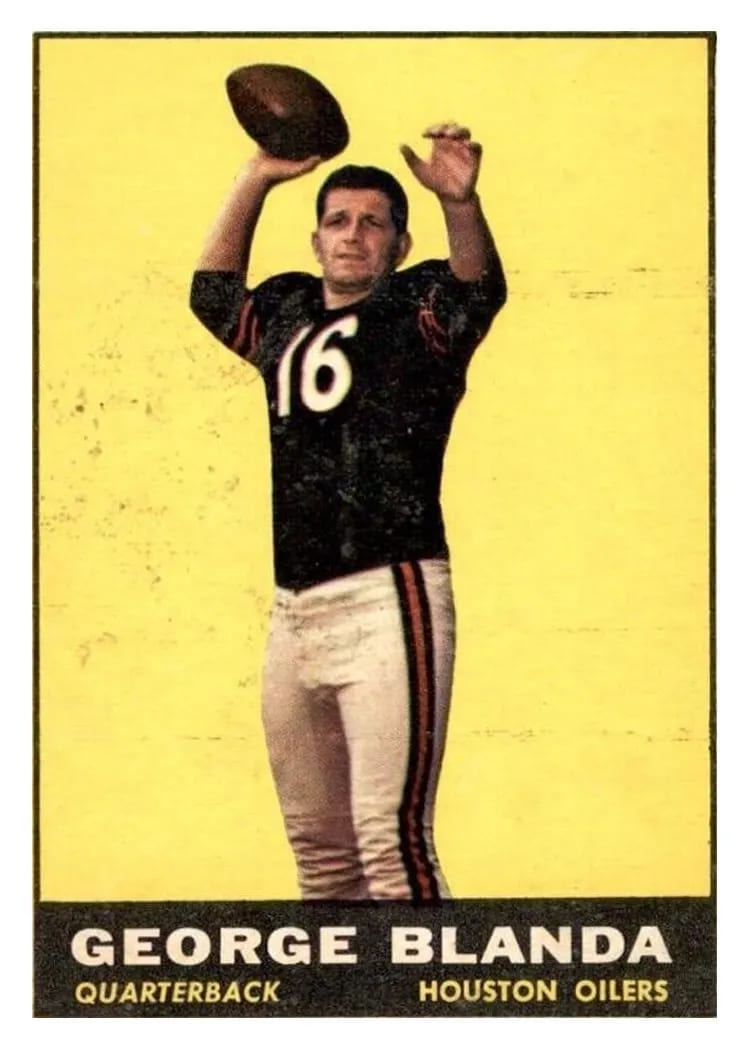 1961 Topps George Blanda #145 card