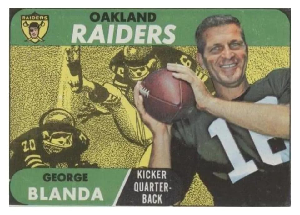 1968 Topps George Blanda #142 card