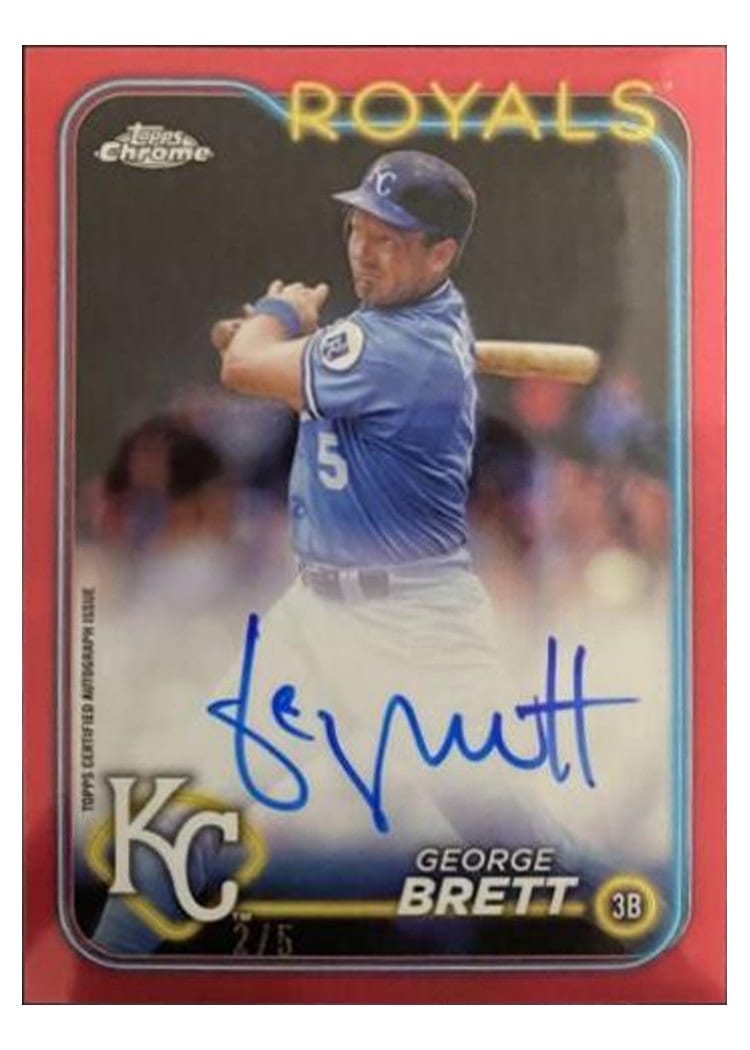 2024 Topps Chrome Chrome Legend Autographs George Brett #CLA-GB card