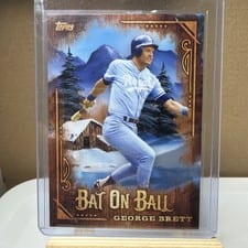 2025 Topps X Bob Ross: The Joy of Baseball Bat on Ball George Brett #BOB-19 card
