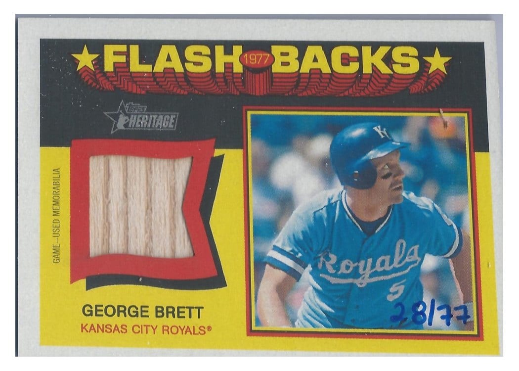 2026 Topps Heritage Flashback Relics George Brett #FBR-GB card