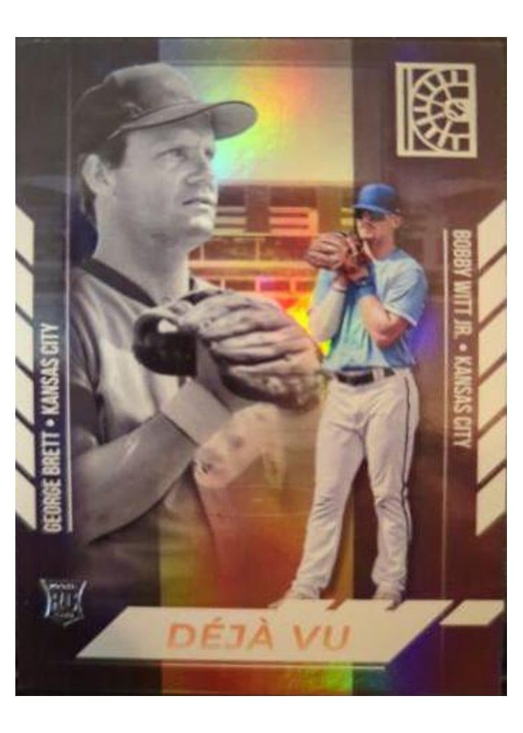 2022 Panini Capstone Deja Vu George Brett / Bobby Witt Jr. #DV-5 card