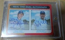 2024 Topps Heritage Real One Dual Autograph George Brett / Robin Yount #RODA-BY card