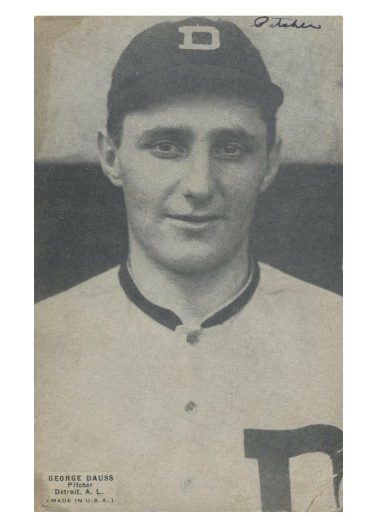 1925 Exhibits George Dauss card