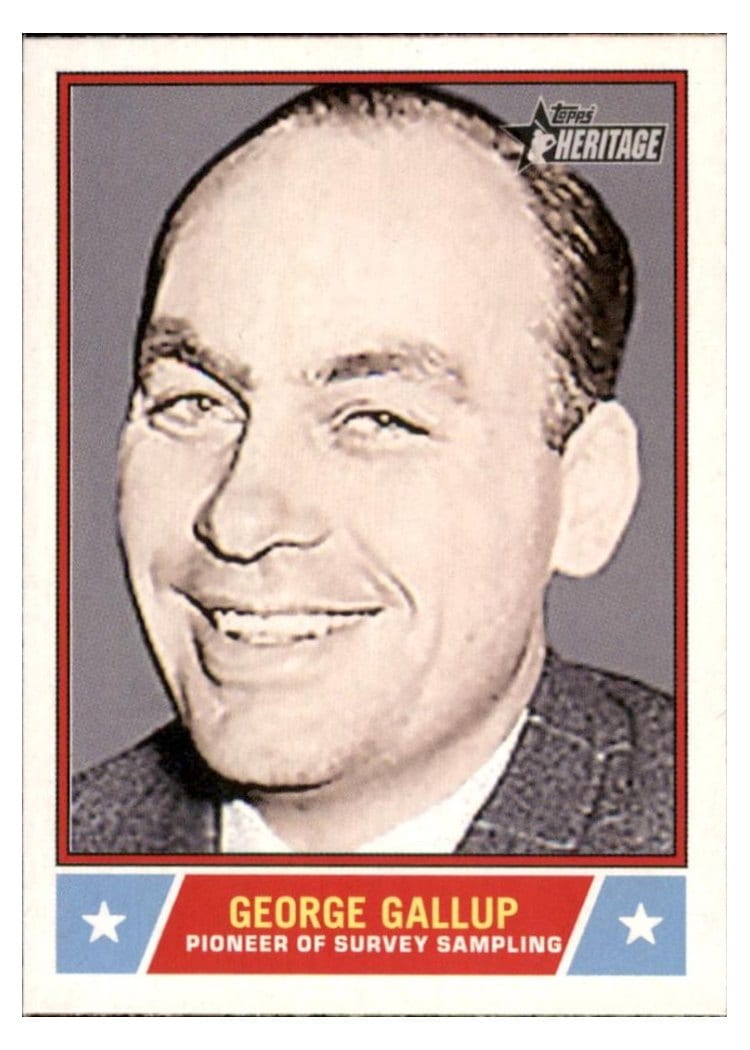 2025 Topps Heritage Notable Americans George Gallup #NS-68 card