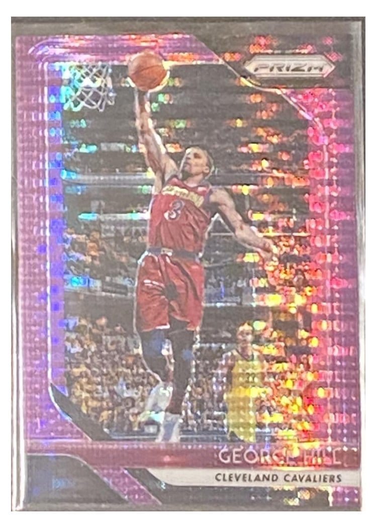2018-19 Panini Prizm Base Set George Hill Purple Pulsar Prizm #160 card