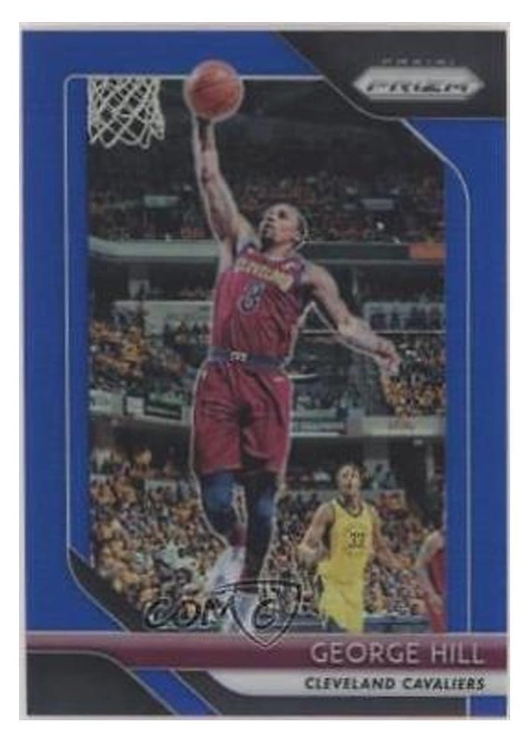 2018-19 Panini Prizm Base Set George Hill Blue Prizm #160 card