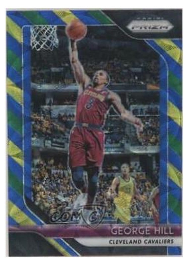 2018-19 Panini Prizm Base Set George Hill Blue, Yellow, and Green Choice Prizm #160 card