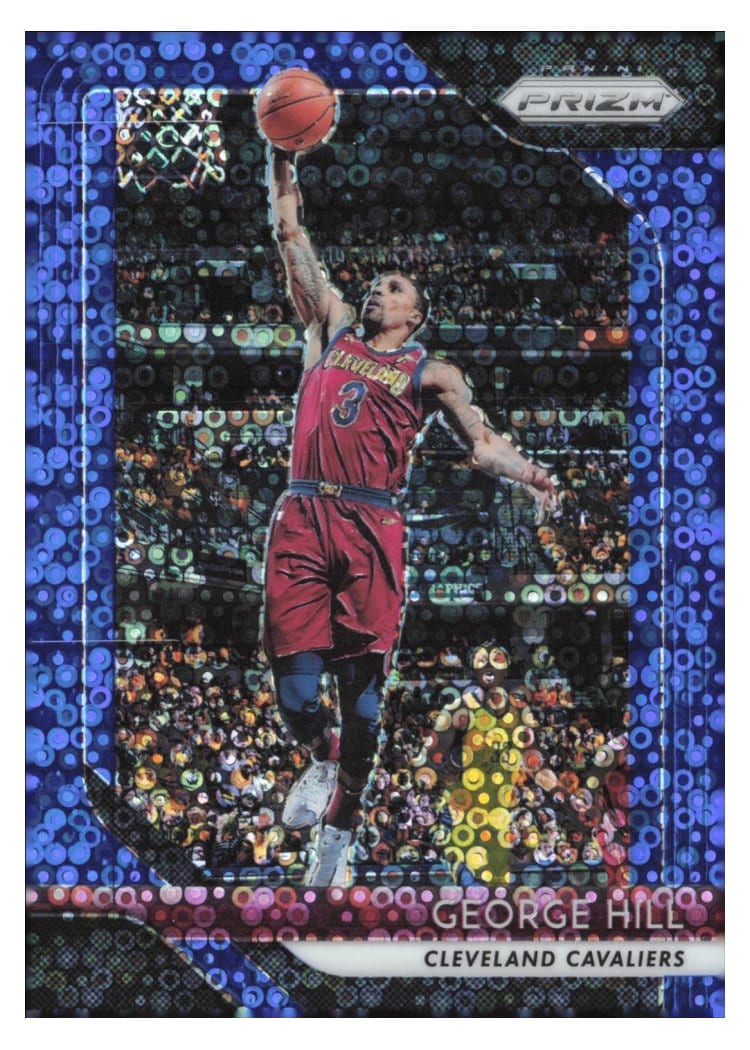 2018-19 Panini Prizm Base Set George Hill Fast Break Prizm Blue #160 card
