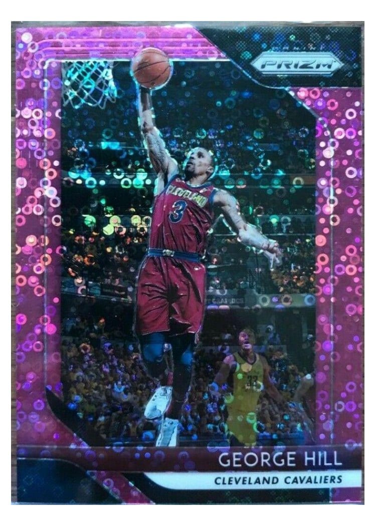 2018-19 Panini Prizm Base Set George Hill Fast Break Prizm Pink #160 card