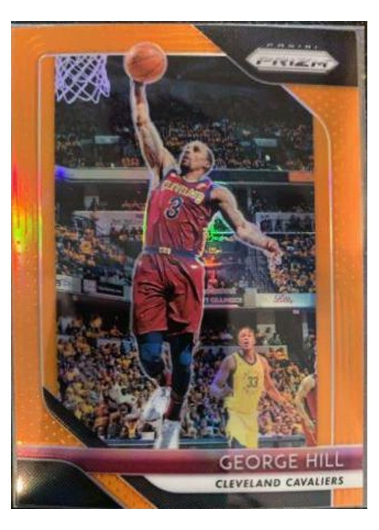 2018-19 Panini Prizm Base Set George Hill Orange Prizm #160 card