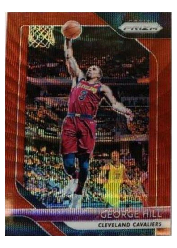 2018-19 Panini Prizm Base Set George Hill Ruby Wave #160 card